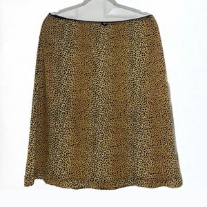 Leopard print slip skirt